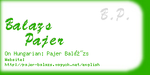 balazs pajer business card